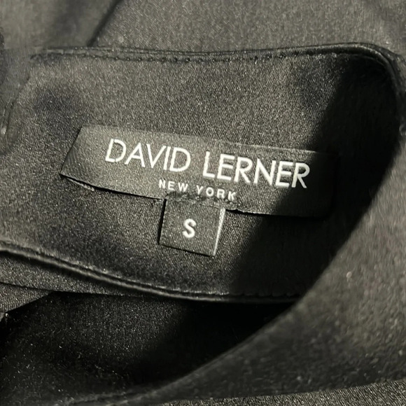 David Lerner Black Button Down Back Long Sleeve Blouse S - Picture 8 of 9